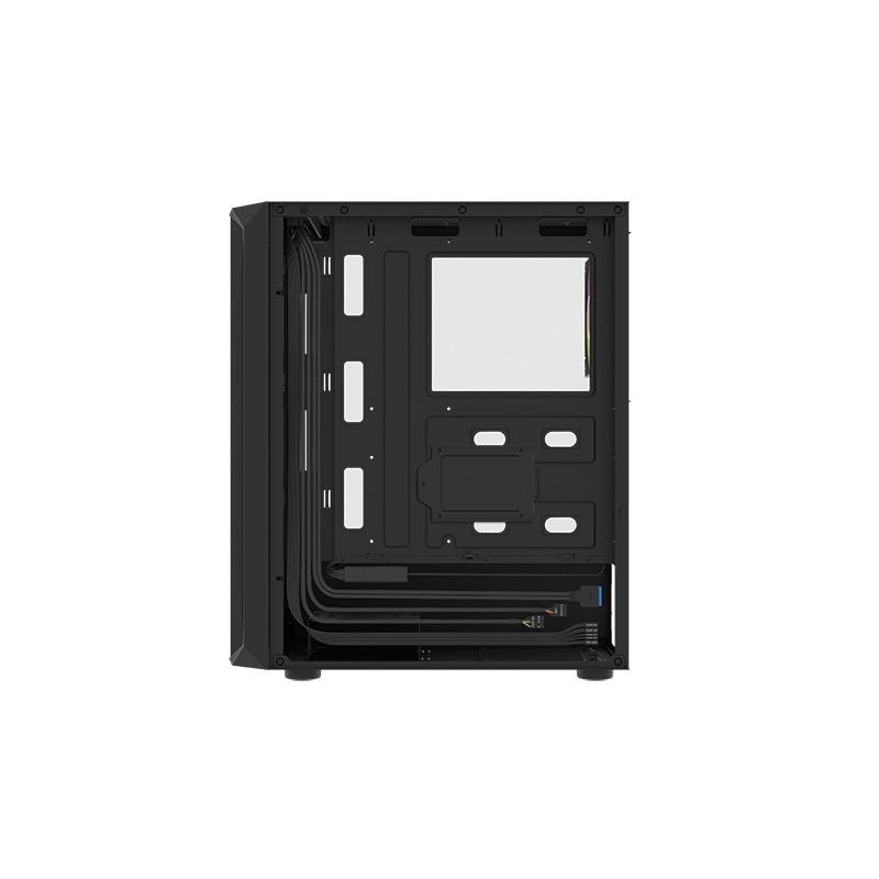 Obudowa Fury SHOBO SH4F RGB ATX Midi Tower z oknem czarna | PartsPC.pl