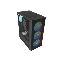 Obudowa Fury Shobo SH8F Midi Tower z oknem czarna | PartsPC.pl