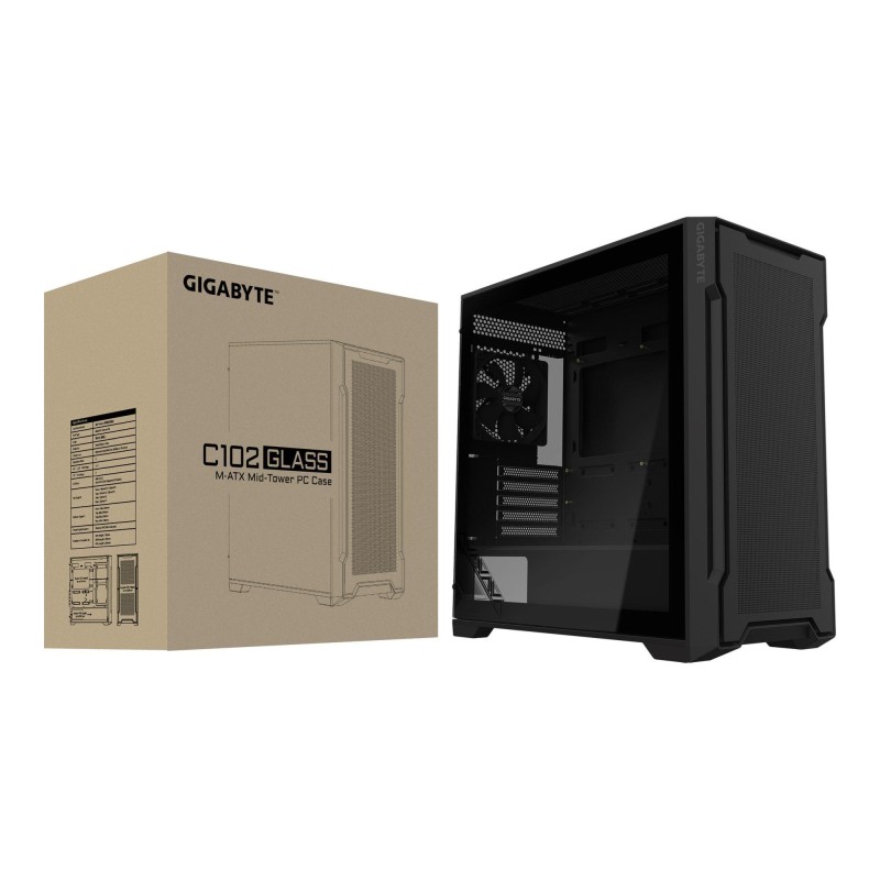 Obudowa Gigabyte C102 GLASS mATX z oknem bez zasilacza