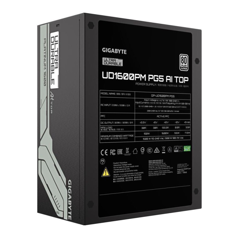 Zasilacz Gigabyte GP-UD1600PM-PG5 1600W PCIE5.0 140mm 80+Platinum