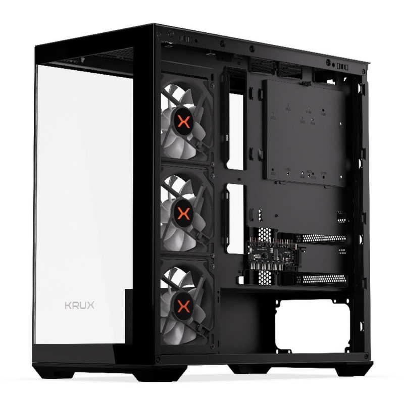 Obudowa Krux Exo ATX RGB z oknem bez zasilacza czarna | PartsPC.pl