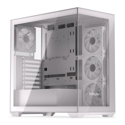 Obudowa KRUX Exo White ATX, z oknem, bez zasilacza, biała | PartsPC.pl