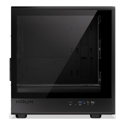 Obudowa KRUX Helio M-ATX, z oknem, bez zasilacza, czarna | PartsPC.pl