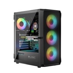 Obudowa LOGIC PORTOS ARGB MIDI USB 3.0 Black | PartsPC.pl