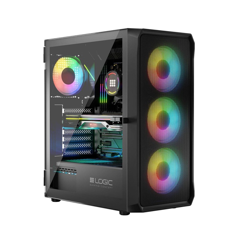 Obudowa LOGIC PORTOS ARGB MIDI USB 3.0 Black | PartsPC.pl