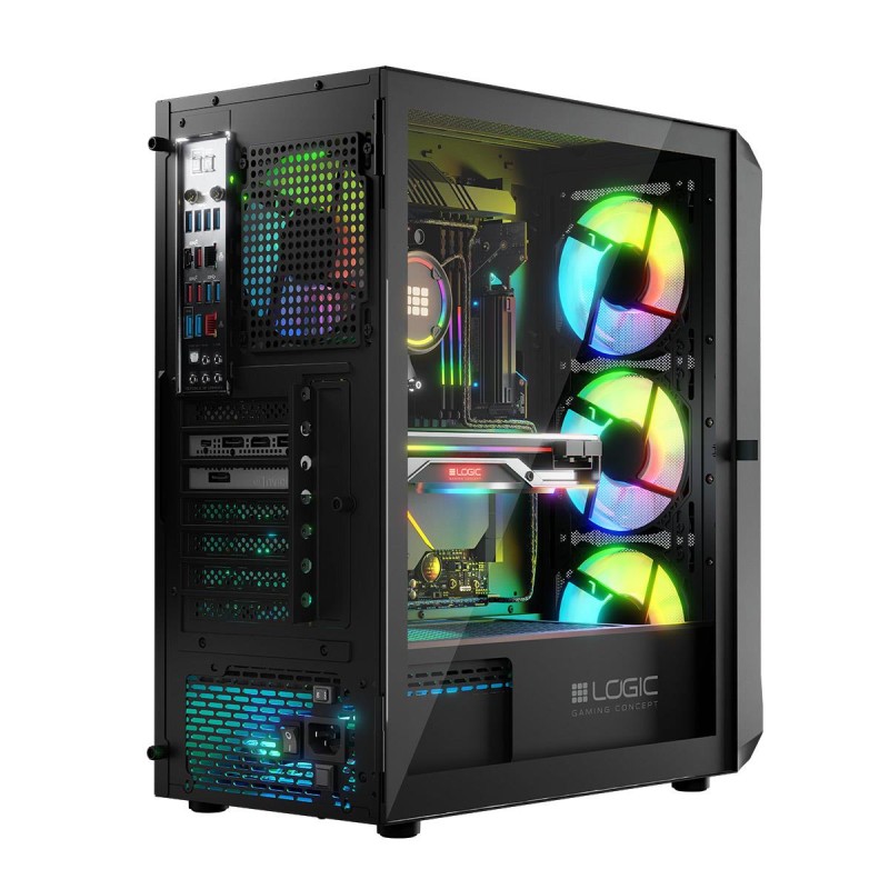 Obudowa LOGIC PORTOS ARGB MIDI USB 3.0 Black | PartsPC.pl