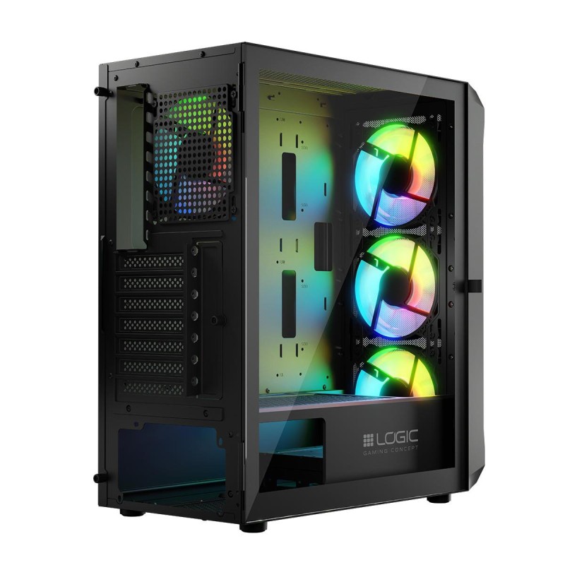 Obudowa LOGIC PORTOS ARGB MIDI USB 3.0 Black | PartsPC.pl