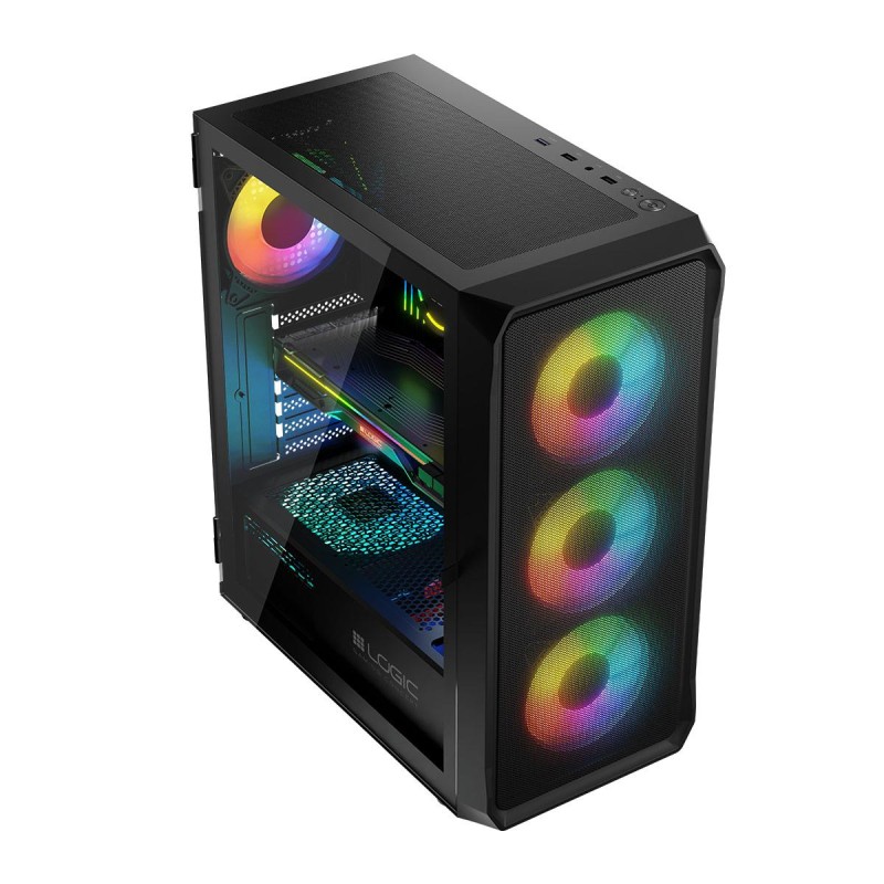 Obudowa LOGIC PORTOS ARGB MIDI USB 3.0 Black | PartsPC.pl