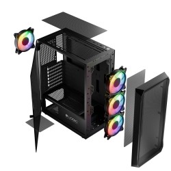 Obudowa LOGIC PORTOS ARGB MIDI USB 3.0 Black | PartsPC.pl