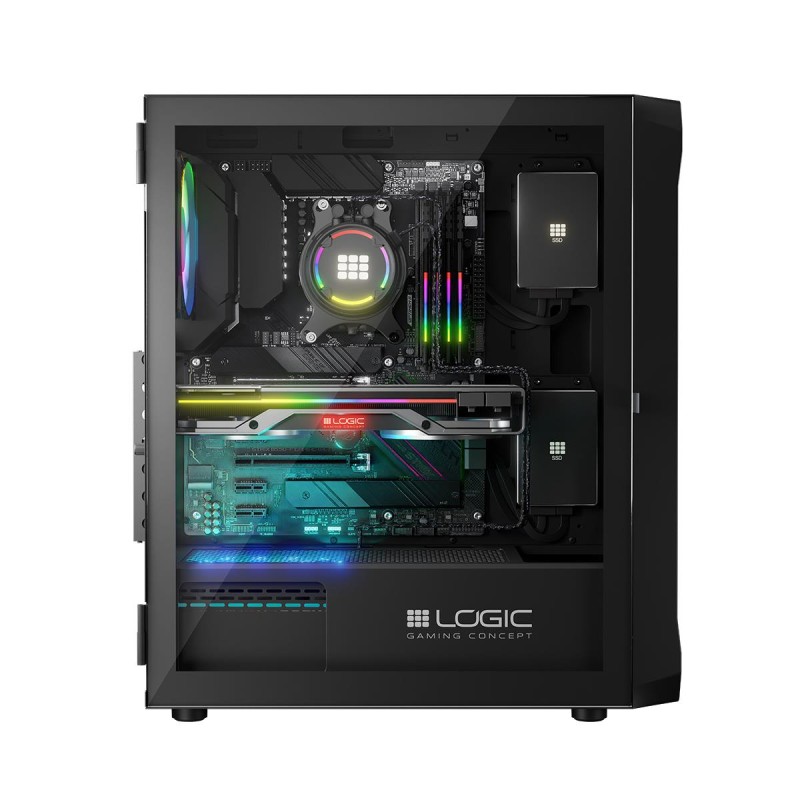 Obudowa LOGIC PORTOS ARGB MIDI USB 3.0 Black | PartsPC.pl