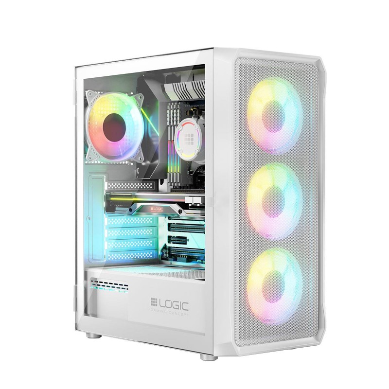 Obudowa LOGIC PORTOS ARGB MIDI USB 3.0 White | PartsPC.pl