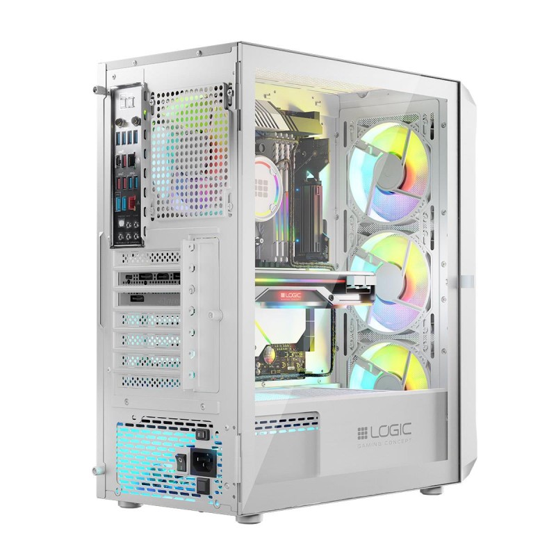 Obudowa LOGIC PORTOS ARGB MIDI USB 3.0 White | PartsPC.pl