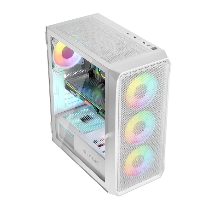 Obudowa LOGIC PORTOS ARGB MIDI USB 3.0 White | PartsPC.pl