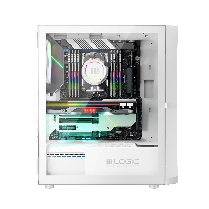 Obudowa LOGIC PORTOS ARGB MIDI USB 3.0 White | PartsPC.pl