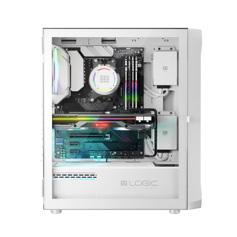 Obudowa LOGIC PORTOS ARGB MIDI USB 3.0 White | PartsPC.pl
