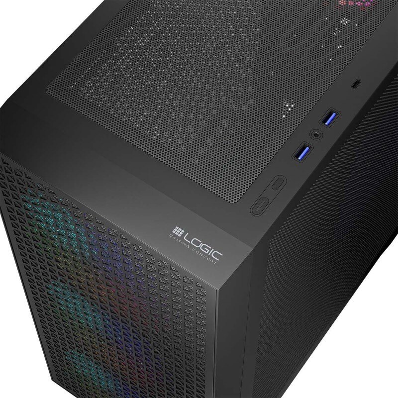 Obudowa LOGIC DART PRO ARGB MIDI USB 3.0 x 2 USB-C x 1 czarn… | PartsPC.pl