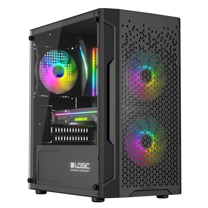Obudowa LOGIC ARAMIS ARGB mATX/mITX Mini USB 3.0 Black bez z… | PartsPC.pl