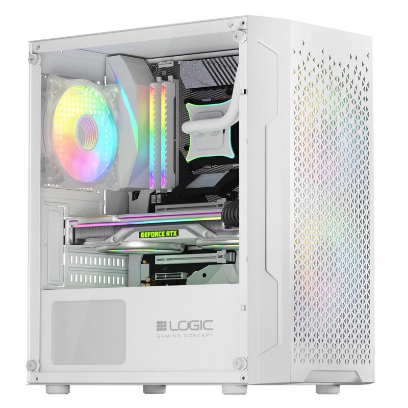 Obudowa LOGIC ARAMIS ARGB mATX/mITX Mini USB 3.0 Biała | PartsPC.pl