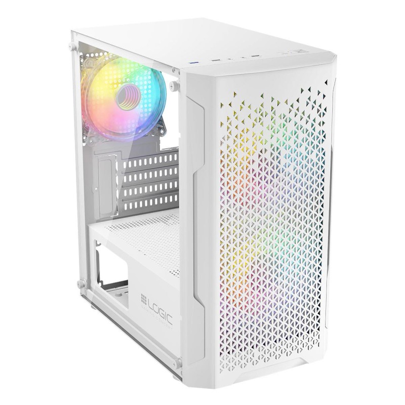 Obudowa LOGIC ARAMIS ARGB mATX/mITX Mini USB 3.0 Biała | PartsPC.pl