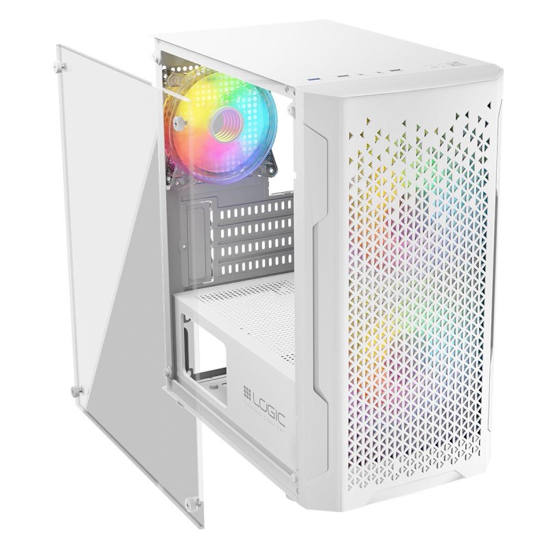 Obudowa LOGIC ARAMIS ARGB mATX/mITX Mini USB 3.0 Biała | PartsPC.pl