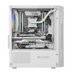 Obudowa LOGIC ARAMIS ARGB mATX/mITX Mini USB 3.0 Biała | PartsPC.pl