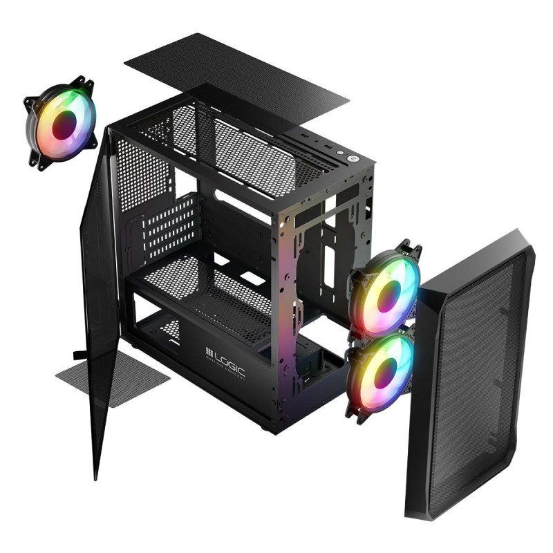 Obudowa LOGIC PORTOS ARGB Mini USB 3.0 Black | PartsPC.pl