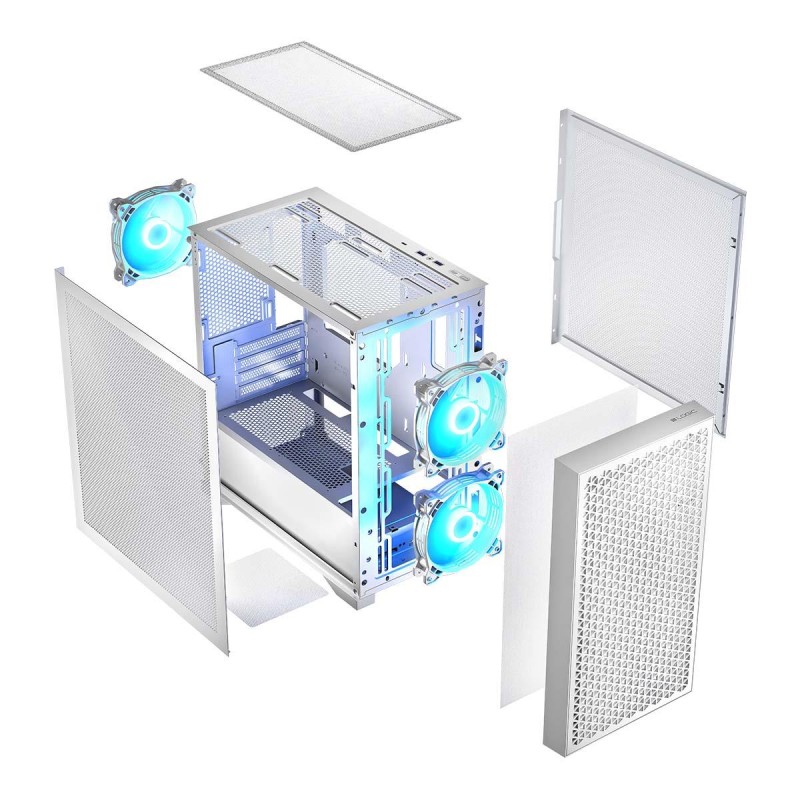 Obudowa LOGIC DART PRO ARGB MINI USB 3.0 x 2 USB-C x 1 biała