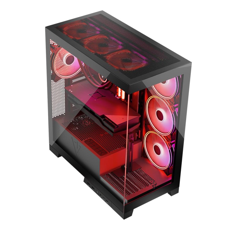 Obudowa Modecom Volcano Space Apex ARGB MIDI Czarna | PartsPC.pl