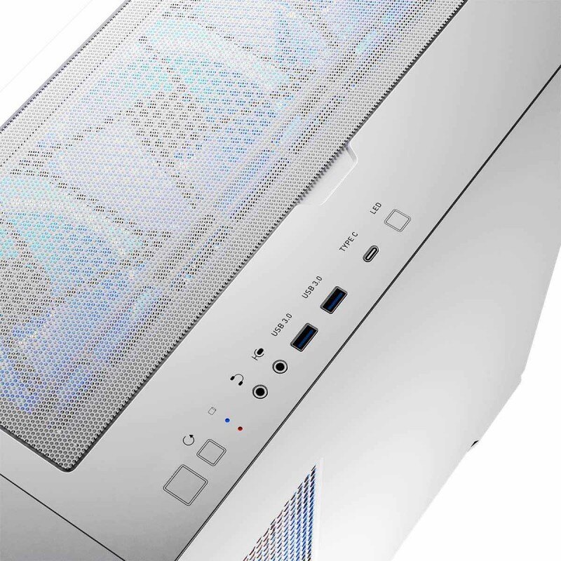 Obudowa Modecom Horizon ARGB Flow Midi USB Type C, Biała | PartsPC.pl
