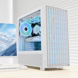 Obudowa Modecom BREEZE ARGB FLOW Midi USB Type C, biała | PartsPC.pl