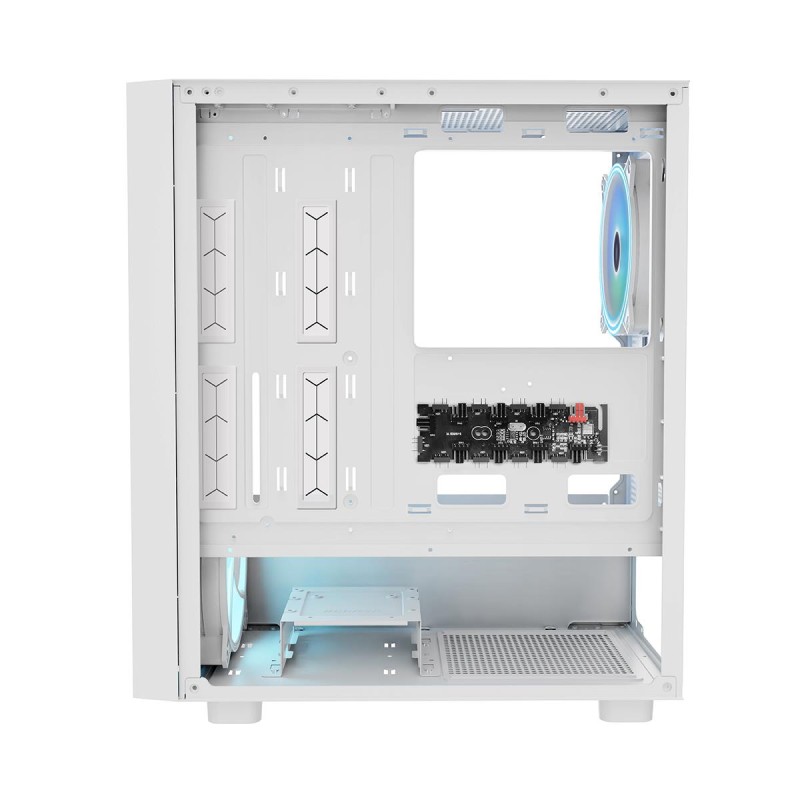 Obudowa Modecom BREEZE ARGB FLOW Midi USB Type C, biała | PartsPC.pl