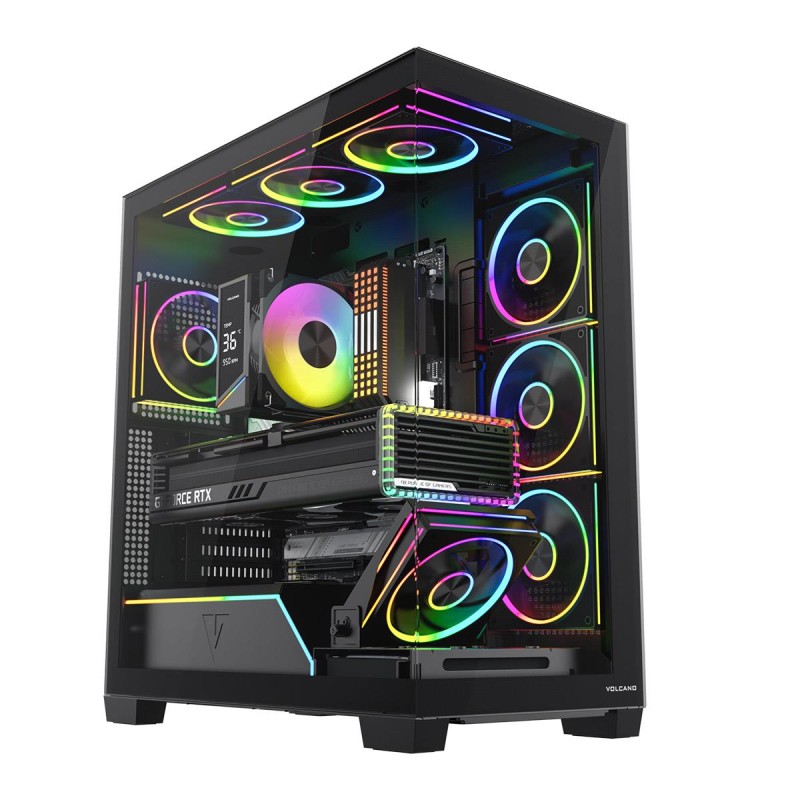 MODECOM Obudowa PC VOLCANO STELLAR PLUS ARGB MIDI 8F Czarna… | PartsPC.pl