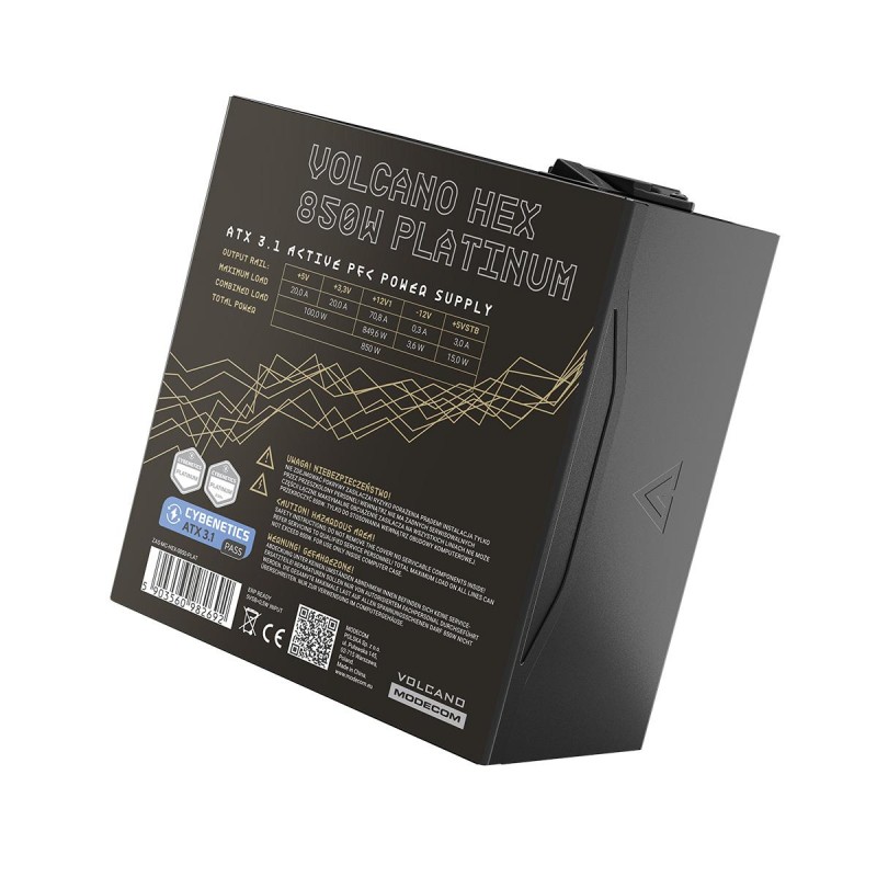 MODECOM Zasilacz komputerowy HEX 850W PLATINUM ATX3.1 | PartsPC.pl