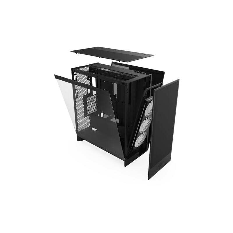 Obudowa NZXT H7 Flow RGB (2024) Midi Tower z oknem Czarna | PartsPC.pl