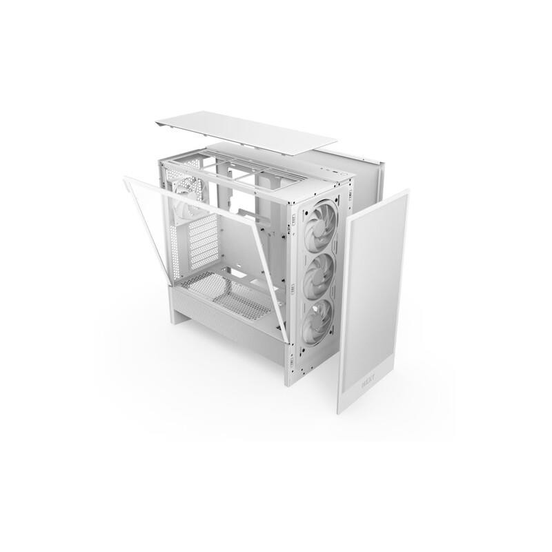 Obudowa NZXT H5 Flow RGB (2024) Midi Tower z oknem Biała