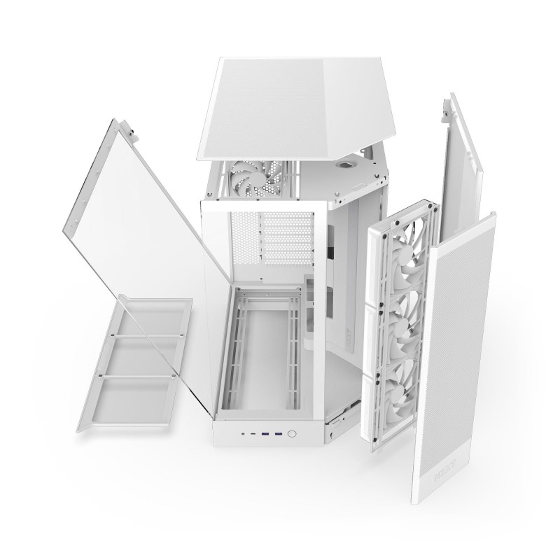 Obudowa NZXT H9 Flow (2025) Midi Tower z oknem biała | PartsPC.pl