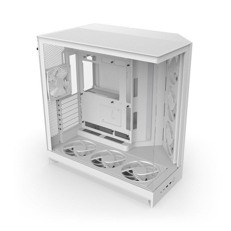 Obudowa NZXT H9 Flow RGB+ (2025) Midi Tower z oknem biała | PartsPC.pl