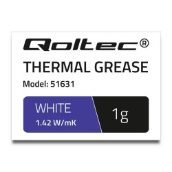 Pasta termoprzewodząca Qoltec 1.42 W/m-K | 1g | Biała | PartsPC.pl