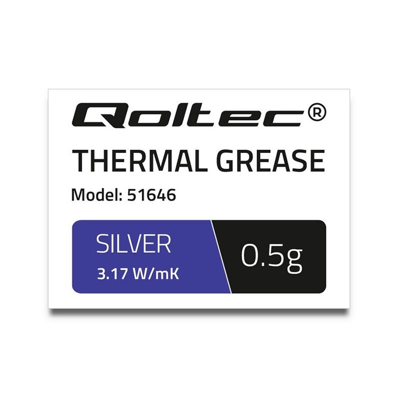 Pasta termoprzewodząca Qoltec 3.17 W/m-K| 0.5g | Srebrna | PartsPC.pl