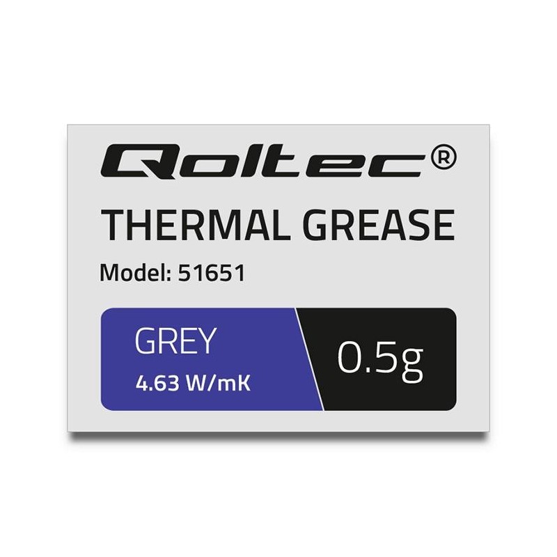 Pasta termoprzewodząca Qoltec 4.63W/m-K | 0.5g | Szara | PartsPC.pl