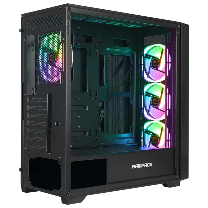 Obudowa Rampage PRIME Mesh 4x wentylator ARGB + hub E-ATX | PartsPC.pl