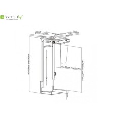 Uchwyt Techly na obudowę PC podblatowy/ścienny, regulowany, … | PartsPC.pl
