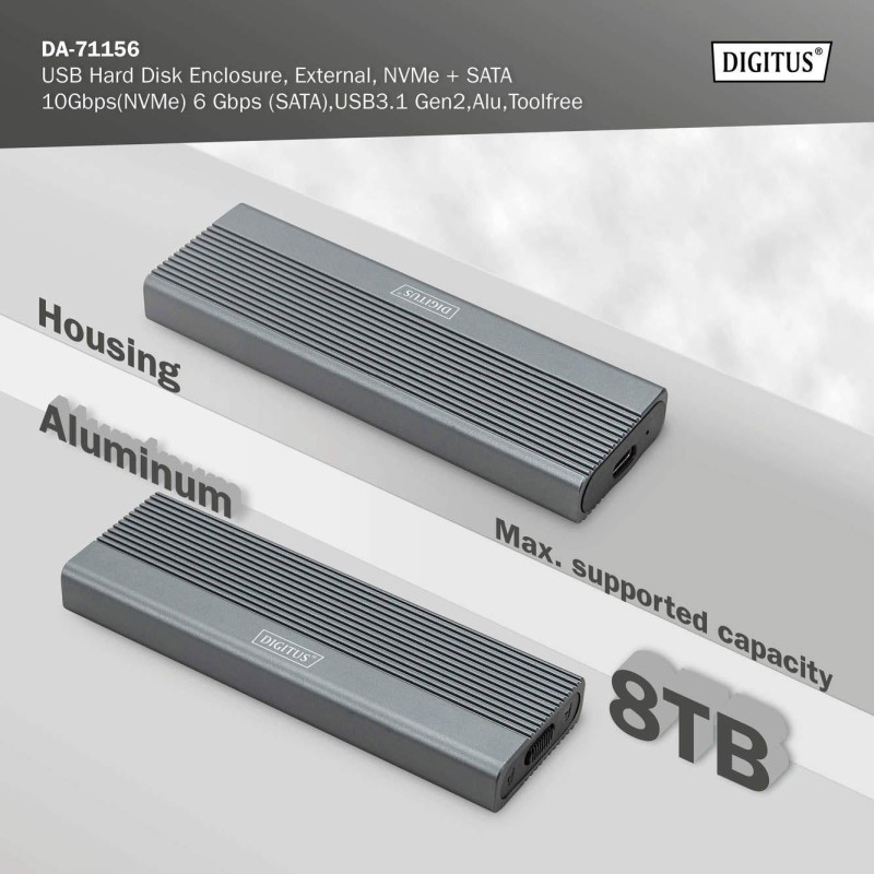 Obudowa DIGITUS USB 3.1 Typ C na dysk SSD M.2 NVMe 10Gbps + … | PartsPC.pl