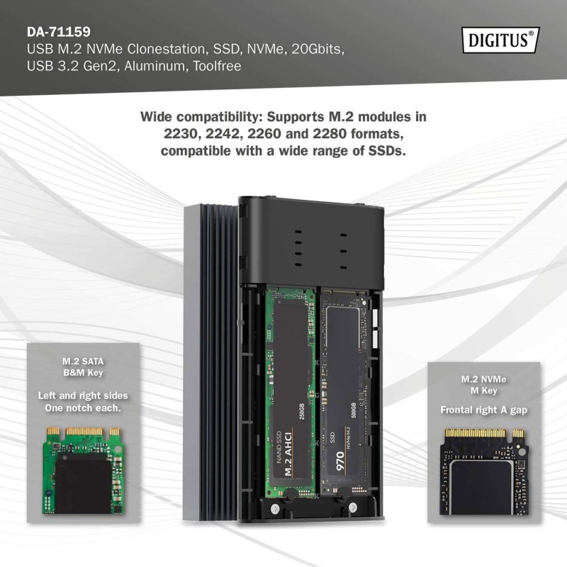 Obudowa/Stacja klonująca DIGITUS USB 3.1 Typ C na dyski SSD … | PartsPC.pl