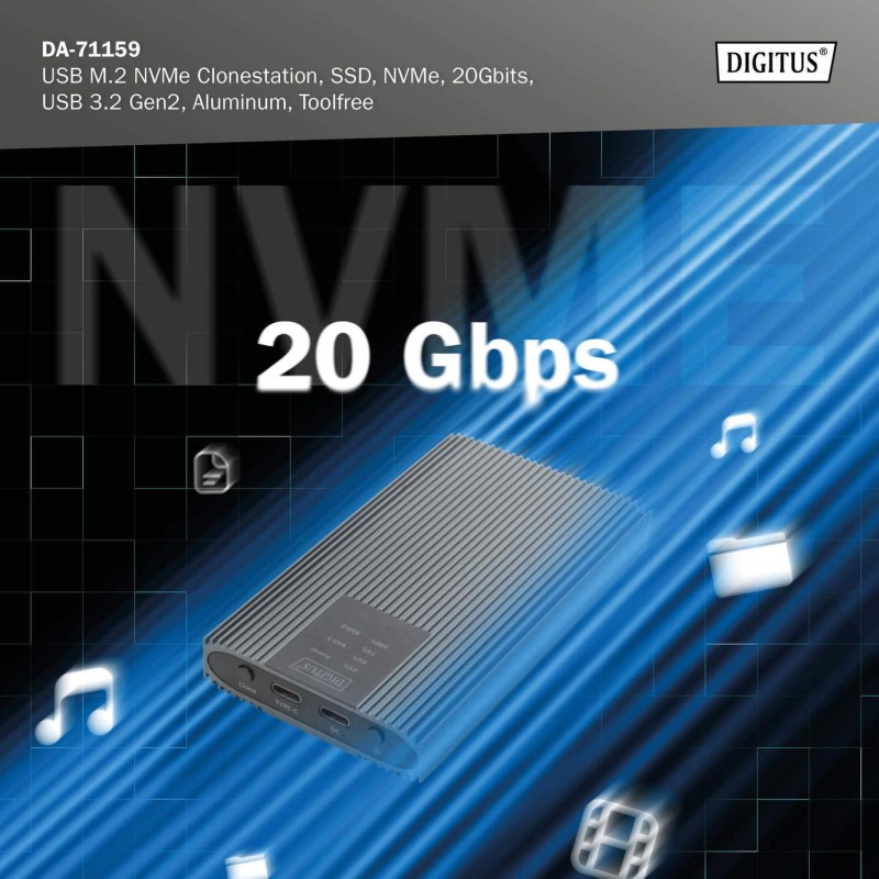 Obudowa/Stacja klonująca DIGITUS USB 3.1 Typ C na dyski SSD … | PartsPC.pl