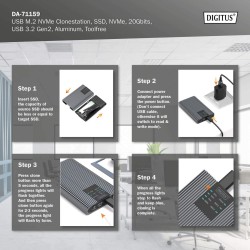 Obudowa/Stacja klonująca DIGITUS USB 3.1 Typ C na dyski SSD … | PartsPC.pl
