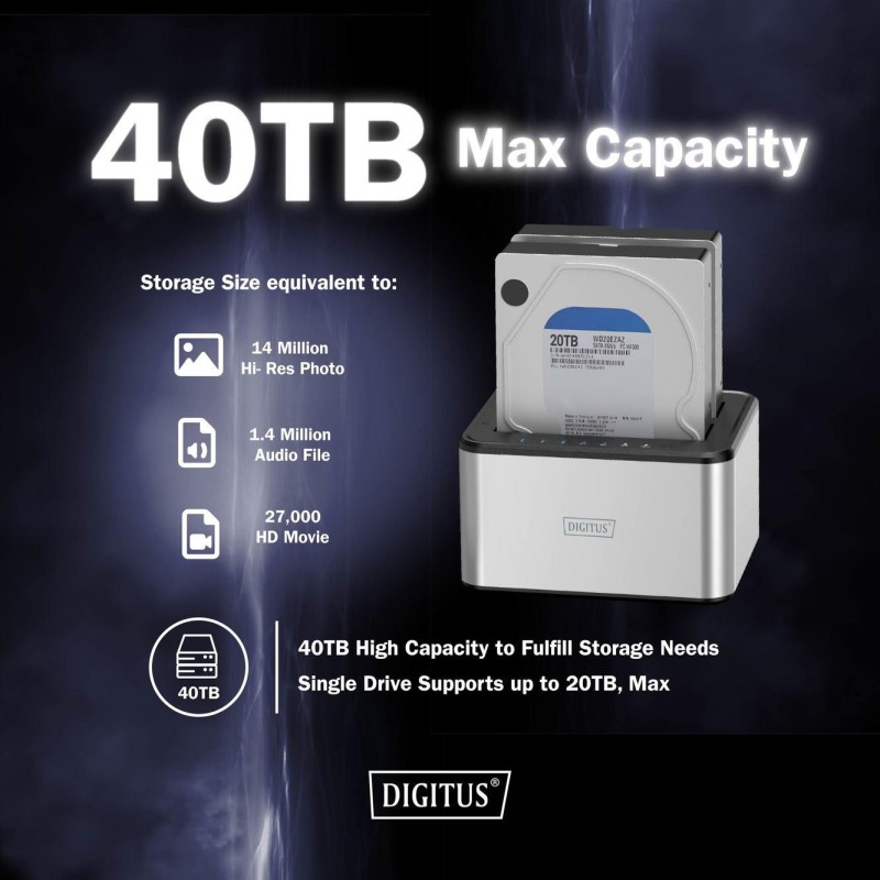 Stacja dokująca DIGITUS USB 3.0 Super Speed do 2x SSD/HDD 2.… | PartsPC.pl