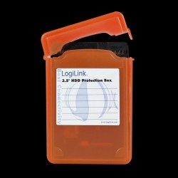 Pudełko ochronne na HDD LogiLink UA0133 3,5" pomarańczowe | PartsPC.pl