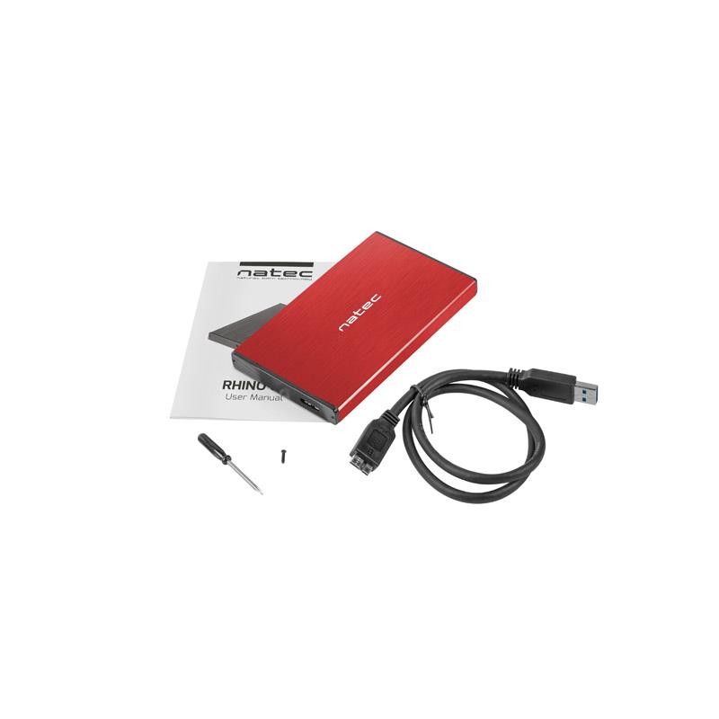 Obudowa na dysk HDD/SSD Natec RHINO Go USB 3.0 2.5" SATA cze… | PartsPC.pl