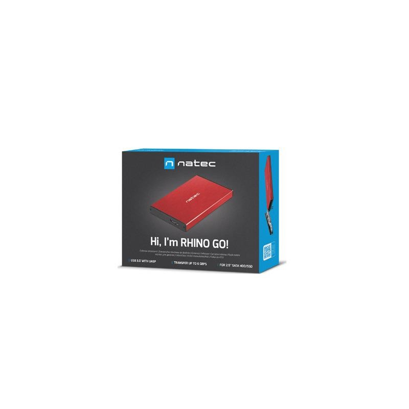 Obudowa na dysk HDD/SSD Natec RHINO Go USB 3.0 2.5" SATA cze… | PartsPC.pl